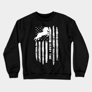 Derby Time, Juneteenth Flag, USA Flag Crewneck Sweatshirt